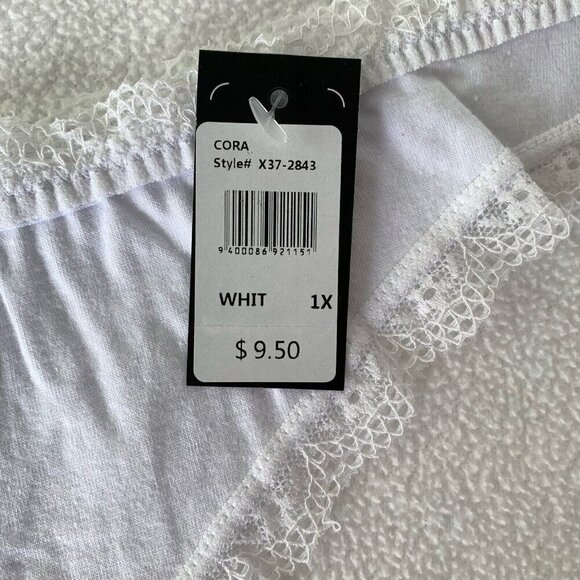 Frederick's of Hollywood Cora Cotton Lace Thong White 1X NWT - Picture 6 of 10